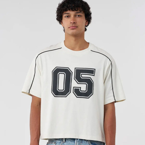 Camiseta de fútbol personalizada para hombre, camiseta Boxy Fit Street Wear, camisetas de malla de sublimación Vintage de gran tamaño - Product Image 6