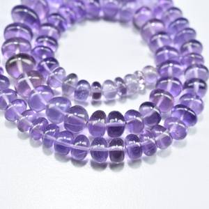 Perles Rondelle Lisse Améthyste Rose 6 11mm AAA Qualité Pierres Précieuses Naturelles 16 Pouces Brin 0.55mm Trou pour Bijoux Faits à la Main - Product Image 3