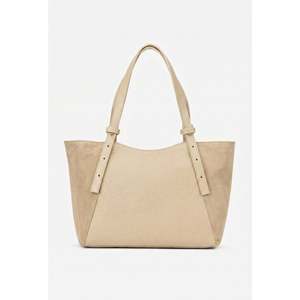 Borsa a Spalla Strutturata da Donna in Vera Pelle e Camoscio Art. 25404-Fabbricato in Italia" - Product Image 6