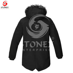 Chaqueta con capucha de ropa cálida, característica personalizada, chaquetas parka de varios colores de talla grande para hombres. - Product Image 4