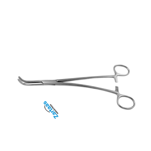Pince à pédicule rénale grise en acier inoxydable de haute qualité, fabricant d'instruments chirurgicaux incurvés de 23cm - Product Image 4