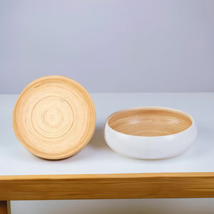 Tazón de Bambú Natural Tejido a Mano, Ecológico, Duradero y Ligero, para Fiestas, Modelo TS2008, Artesanía de Vietnam - Product Image 3