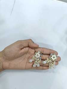 Top Fashion à la mode indien traditionnel plaqué or alliage lustre boucles d'oreilles Vintage goutte d'eau cloche dames ensemble de mariage - Product Image 3