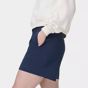 Shorts Deportivos de Verano para Mujer al por Mayor, Transpirables, Cintura Elástica, Bolsillo Interior, 100% Algodón, Color Sólido, Personalizables - Product Image 4