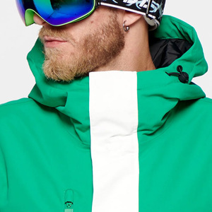 Traje de esquí personalizado de primera calidad para hombre, cuello con capucha, pantalones aislantes impermeables a prueba de viento para snowboard, deportes de invierno, características cálidas - Product Image 2
