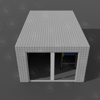 Tente d'entrepôt gonflable portable en PVC sur mesure avec cloisons acoustiques pour le stockage d'équipements