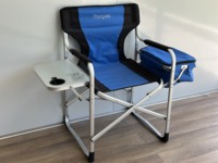 Chaise pliante moderne en acier inoxydable avec porte-gobelet mobilier d'extérieur pour les activités de jardin et le camping dans le parc