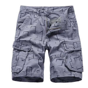 Short cargo haute performance Short cargo décontracté à taille élastique, coupe ample, en coton imprimé personnalisé et respirant à des prix raisonnables - Product Image 3