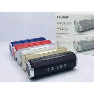 Altavoz Bluetooth portátil Koleer, rojo S218, batería recargable inalámbrica, sonido de rango completo para teléfono móvil, uso en exteriores - Product Image 3