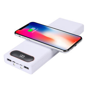 Boîtier de <span class=keywords><strong>batterie</strong></span> externe 5V amovible, double USB, 10 cellules X18650, chargeur sans fil 22,5 W à charge rapide, kit de soudure sans boîte, boîtier DIY - Product Image 1