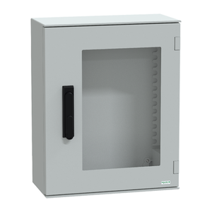 Para Schneider Electric NSYPLM54TVG, Caja de Poliéster para Montaje en Pared, Thalassa PLM, Puerta Acristalada con Manija, 530x430x200mm, IP66 - Product Image 1