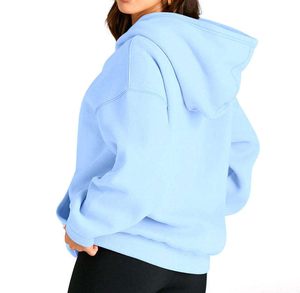 Sudaderas deportivas informales para mujer, sudadera deportiva de invierno de algodón con estampado personalizado de 320g con estampado de primavera y otoño, Sudadera con capucha - Product Image 6