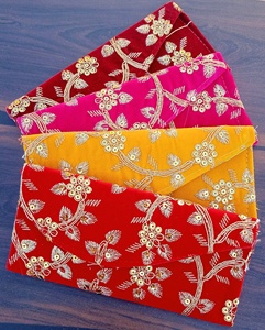 ซองจดหมายกระดาษคราฟท์ปักด้วยมือสีทองงานหัตถกรรมซองจดหมายกระดาษคราฟท์สำหรับใช้เป็นของขวัญในงานแต่งงานกระเป๋าใส่บัตรซองจดหมายเงินสด - Product Image 1