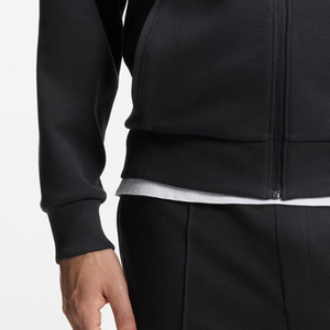 Sudadera con Capucha para Hombre, Diseño con Cierre de Cremallera, Precio al por Mayor, Mangas Completas, Color Sólido, con Bolsillos Laterales y Cordones - Product Image 3