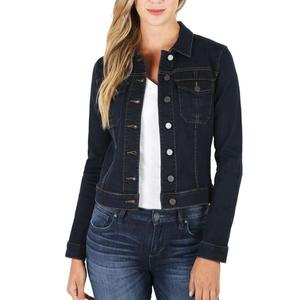 Nouvelle arrivée Veste en jean pour femme Winer pour femme Haut court élastique long Vêtements en jean décontractés pour femme Vestes en jean de BD - Product Image 4