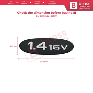 ตราสัญลักษณ์โลโก้ BSP571 สีดำ 1.4 16V สำหรับ Clio MK2 X65 BB CB ปี 1998-2016 7700438090 - Product Image 4