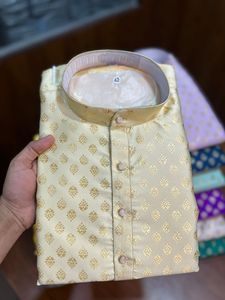 Moda Elegante ropa de fiesta estilo indio ropa cultural para eventos mezcla de algodón ropa de fiesta Kurta para hombres tradicional Kurta - Product Image 4