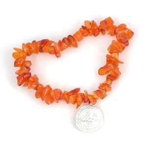 925 Sterling <b>Silver</b> Red Carnelian Model Fashion <b>Charm</b> <b>Bracelet</b> - Product Image 2