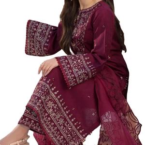 Traje Salwar Kameez pakistaní bordado listo para usar para mujer para fiestas Festival Eid diseño OEM personalizado al por mayor musulmán - Product Image 1
