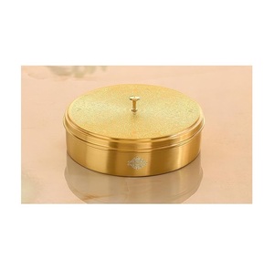 Caja para Chapati de Latón Ecológica y Personalizada, Forma Redonda, Cazuela de Diseño Hecha a Mano, Caja Metálica a Precio Razonable - Product Image 2