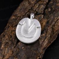 Pendentif fer à cheval de haute qualité en argent sterling 925 plaqué or 18 carats, 30x23mm, avec serti clos, breloque souvenir DIY pour lait maternel, personnalisable