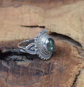 ของขวัญแต่งงานสำหรับผู้หญิง925ทัวร์มาลีนแหวนพลอยเงินสเตอร์ลิงประดับพลอยทำด้วยมือของขวัญสำหรับคริสต์มาส - Product Image 3