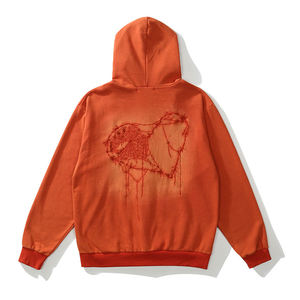 Sudadera con Capucha para Hombre, de Felpa Gruesa de Alta Calidad de 360 g/m², Lisa, Teñida, con Bordado Personalizado, Resistente al Viento y Ecológica - Product Image 6