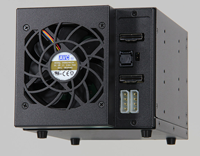 Caja para Discos Duros/SSD de 4 Bahías NVMe/SAS/SATA Trimodal, SlimSAS SFF-8654 8i a 8643, con Ventilador, Versión A