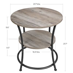 Beautiful Gray Solid Wood End <b>Table</b> Beside <b>Sofa</b> Decorative Vase <b>Table</b> for Home Furniture Living Room Bedroom Office Decoration - Product Image 2