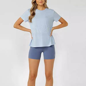 T-shirt de qualité supérieure pour femme, collection été, t-shirt uni teint, confortable - Product Image 4