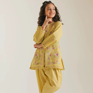 Tunique orientale pour enfants Robe tunique décontractée pour filles Vêtements élégants pour filles - Product Image 1