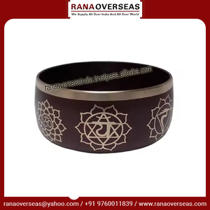 Bol chantant de luxe tibétain de la meilleure qualité avec motif de sept chakras en laiton coulé dans l'Uttar Pradesh pour le yoga anti-stress - Product Image 6
