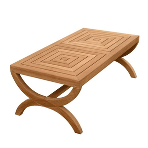 TABLE BASSE UNIQUE Dessus à lamelles en bois de teck FABRIQUÉ EN INDONÉSIE - Product Image 4