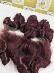 Droite 100% Vierge Remy Doux Lisse Brillant Machine Double Trame Extensions de Cheveux Vietnamiens Mélanger Les Cheveux Peut Être Utilisé Blanchiment - Product Image 4