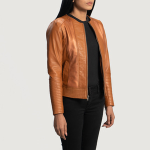Produit le plus vendu Veste en cuir pour femme avec un matériau de haute qualité Vestes en cuir pour femme en gros disponibles dans toutes les couleurs - Product Image 1