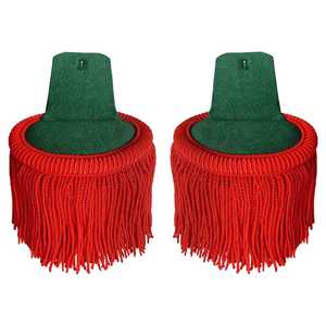 Épaulettes de l'Armée de l'Étranger française avec franges rouges, broderie personnalisée de haute qualité, à coudre sur tissu - Product Image 5