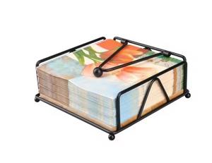 กล่องใส่กระดาษทิชชู่เคลือบผงโลหะสีดำพิมพ์ลายโลโก้ตามสั่ง - Product Image 1