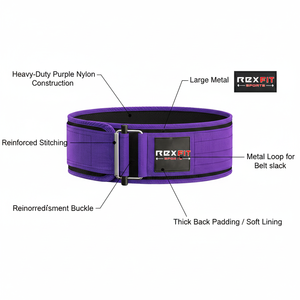 Ceinture de soutien pour la musculation et l'haltérophilie Rexfit Sports en cuir, à libération rapide, pour la salle de sport et l'haltérophilie - Product Image 5