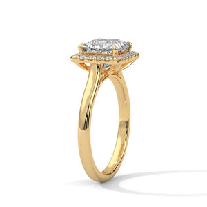 แหวนเพชรทรงเจ้าหญิง เพชรเลี้ยงในห้องปฏิบัติการ เงินแท้ 925 ทองคำ 14K/18K สีเหลืองทอง คลาสสิก ได้รับการรับรองจาก IGI แหวนหมั้นสำหรับผู้หญิง - Product Image 5