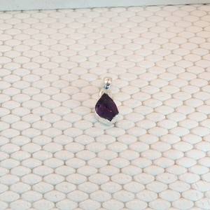 925 Small Silver Pendants <b>Graduation</b> Handmade Custom Amethyst Rough Pendants Silver Solid Silver Lightweight Gemstones Pendants - Product Image 3