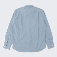 Camisa de Chambray de Manga Larga para Hombre, Talla Grande, Transpirable, 100% Algodón, Estilo Casual de Negocios, de Alta Calidad, con Botones Cubiertos