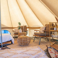 Tente de tourisme extérieure 4 saisons étanche pour le glamping Tente de luxe 3M 4M 5M 6M Tente en coton Tente de camping en toile