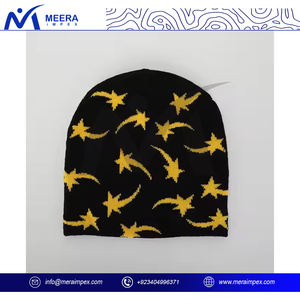 Gorro de lana pura del fabricante, gorros Bennie de punto cálido para Unisex con patrón a cuadros para viajes de invierno - Product Image 2