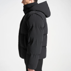 Meilleure vente Veste matelassée de couleur unie sur mesure de haute qualité à capuche pour hommes pour l'hiver en extérieur - Product Image 2