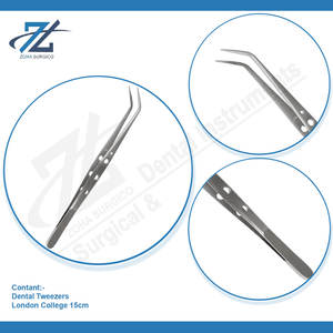 Pinzas dentales London College 15cm Pinzas dentales de acero inoxidable Pinzas dentales Autoclavables Pinzas dentales Fórceps de sujeción de algodón Pakistán - Product Image 4
