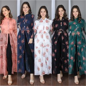 Georgette-traje de trabajo de alta calidad con estampado, traje de trabajo con estampado, distribuidor y distribuidor indio - Product Image 4