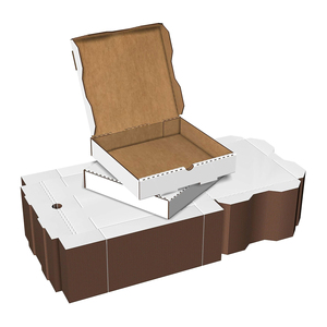 Durable Eco-Friendly White Corrugated Kraft Pizza <b>Boxes</b> 10 X 10 Inch Paper Material for Takeout Delivery White <b>Cardboard</b> Pizzas - Product Image 6