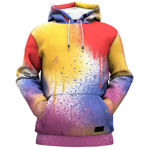 Sweat à capuche d'hiver en coton polaire surdimensionné bleu pour hommes avec impression par sublimation Vente en gros Sweat à capuche en polyester sublimé - Product Image 1