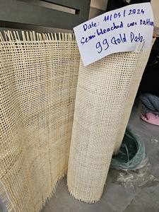 Rouleau de canne à sangle en rotin Caro de l'usine du Vietnam tissage ouvert feuille de maille en rotin jaune naturel et blanchi stock en gros - Product Image 6