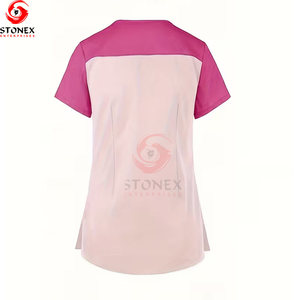 Comfortable High Quality Knitted Medical Scrub Sets Women Custom <b>Nursing</b> Uniforms Stylish Spandex Polyester Hospital Scrubs - Product Image 4